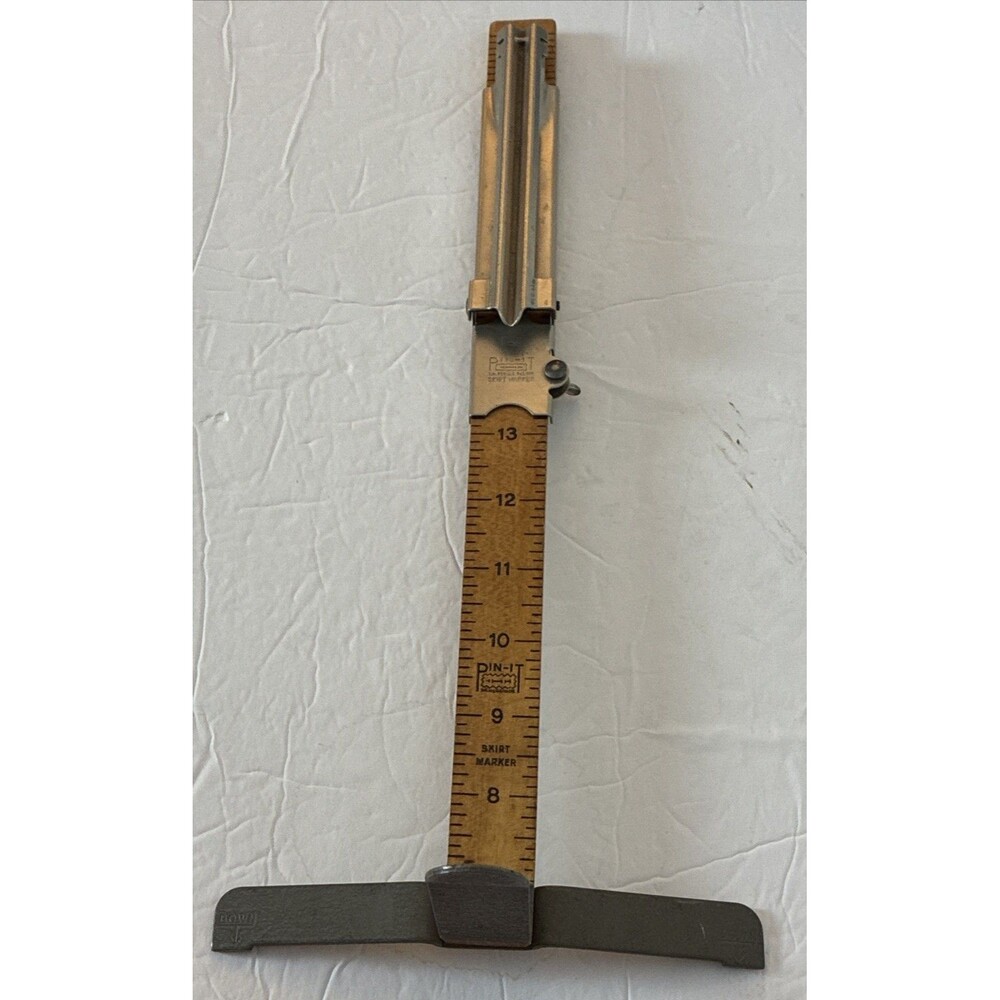 Vintage USA PIN-It Skirt Marker Sewing Dress Maker Adjustable Ruler Tailoring